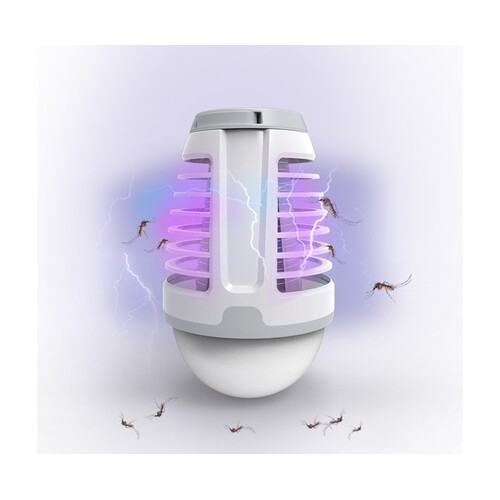 Orotec Rechargeable Mosquito Bug Zapper Lamp Eco Friendly Waterproof Picnic Light USB, White