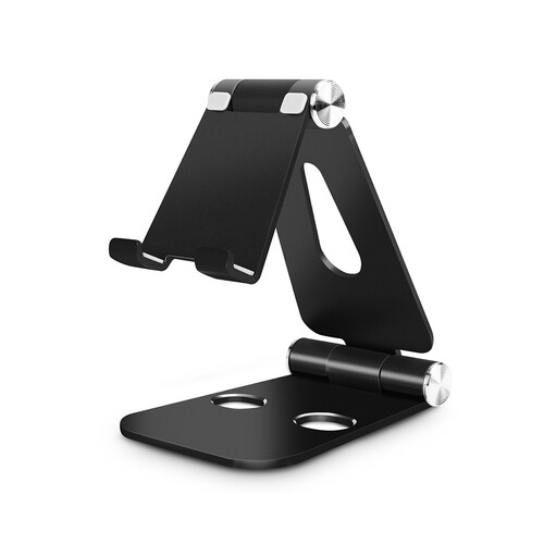 Orotec Foldable Metal Phone and Tablet Stand (Large Size) Black
