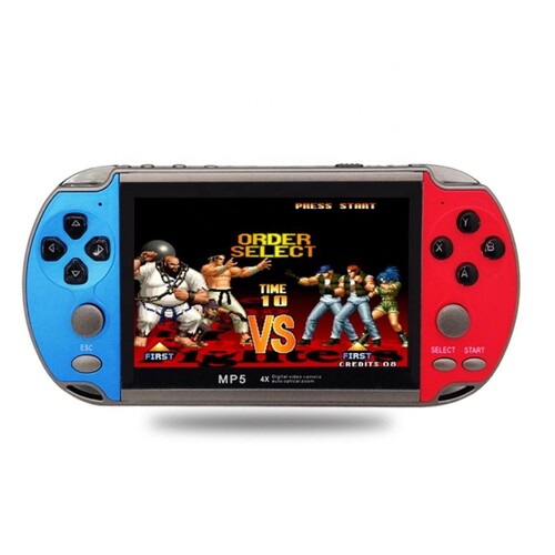 Gamon XT 4.3-inch Portable Hand-held Video Game Console with 10,000 Preloaded Games Blue/Red