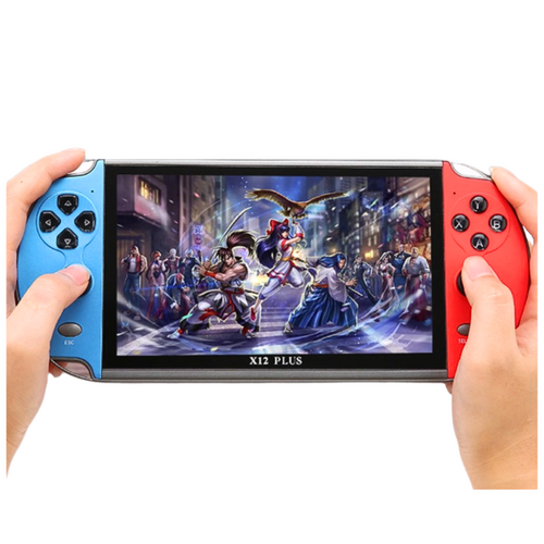 Gamon XT Gigantic 7 inch Portable Hand-held Video Game Console with 1over 15,000 preloaded games Red/Blue