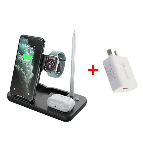 Orotec 15W Virtuoso 4-in-1 Wireless Charger with Foldable Stand + 18W Qualcomm Charger Kit