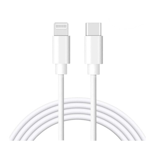 Lightning to USB-C 6A PD Fast Charging Data Cable for iPhone & iPad, 1M, White