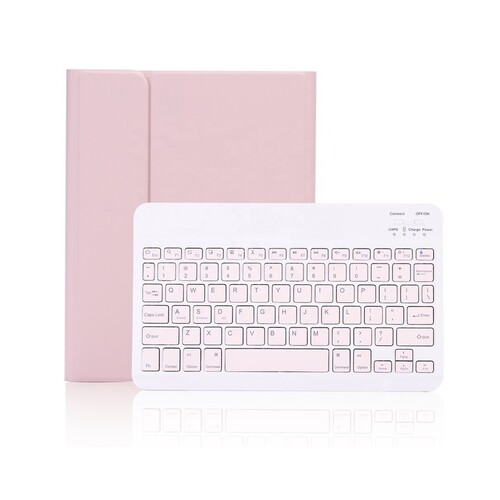 Orotec Smart Wireless Keyboard and Case with Pencil Holder for Apple iPad Air/Air2/iPad Pro 9.7, Pink