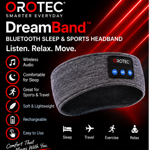 OROTEC DreamBand™ Bluetooth Sleep Headphones & Sports Headband