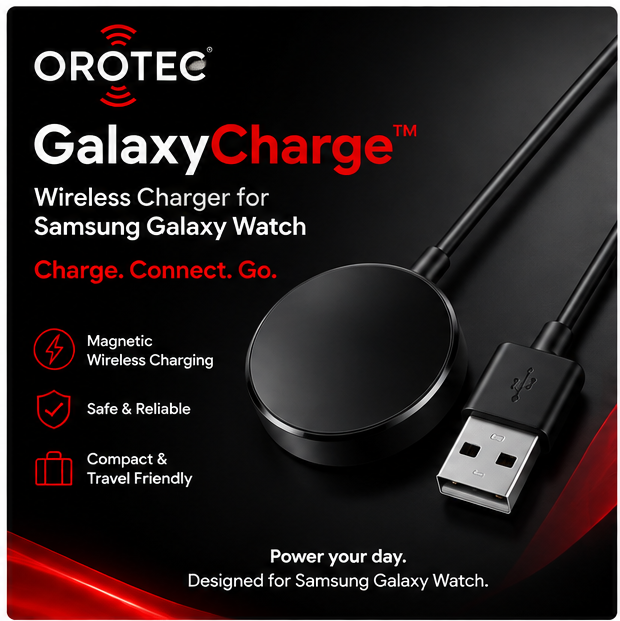 OROTEC GalaxyCharge™ Wireless Magnetic Charger for Samsung Galaxy Watch – Black