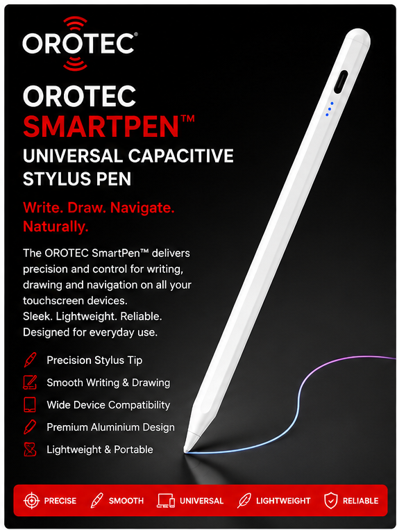 OROTEC SmartPen™ Universal Stylus Pen for Tablets & Touchscreens