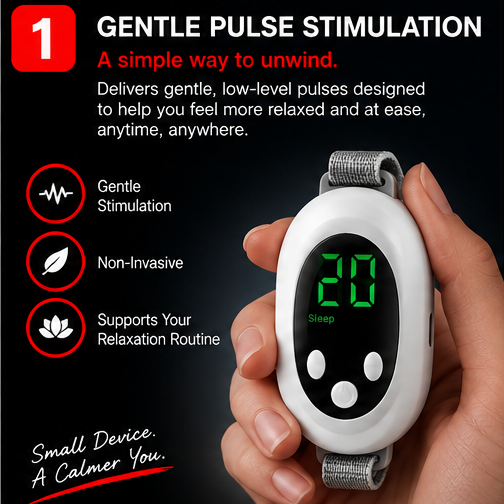 OROTEC CalmPulse™ Handheld Microcurrent Relaxation & Sleep Aid Device