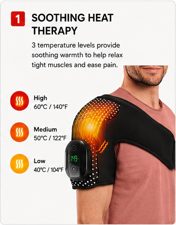 OROTEC Cordless Heated Shoulder Wrap With Vibration Massage