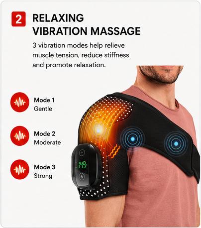 OROTEC Cordless Heated Shoulder Wrap With Vibration Massage