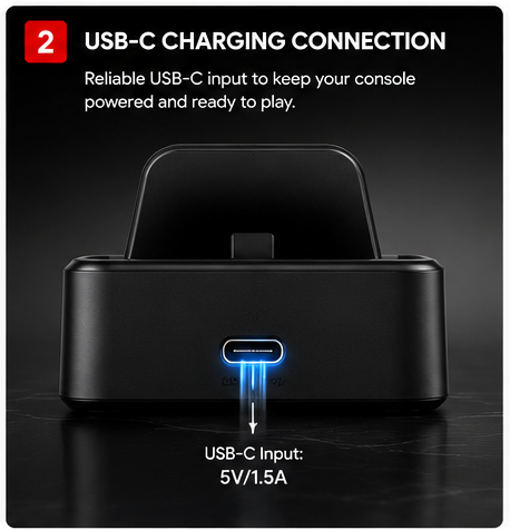 OROTEC SwitchDock™ Charging & Docking Stand for Nintendo Switch & Switch Lite – Black