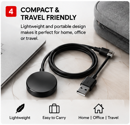 OROTEC GalaxyCharge™ Wireless Magnetic Charger for Samsung Galaxy Watch – Black