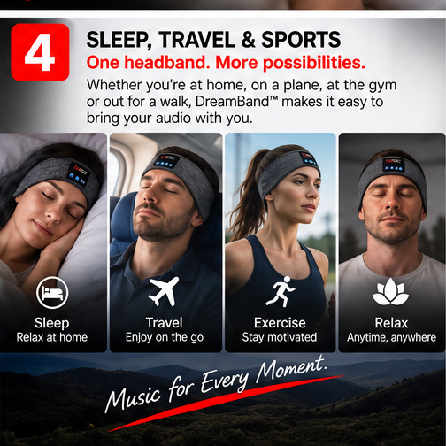 OROTEC DreamBand™ Bluetooth Sleep Headphones & Sports Headband