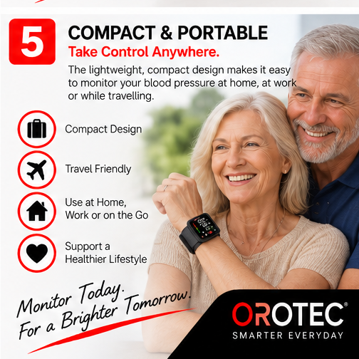 OROTEC PressureCheck Wrist™ Digital Wrist Blood Pressure Monitor