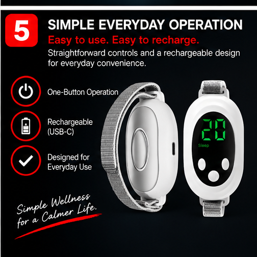 OROTEC CalmPulse™ Handheld Microcurrent Relaxation & Sleep Aid Device