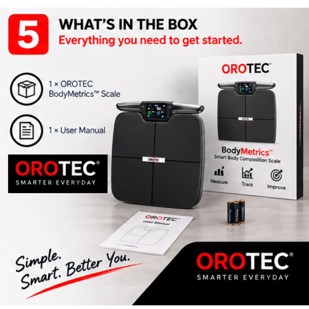 OROTEC BodyMetrics™ Smart Body Composition Scale with Bluetooth App