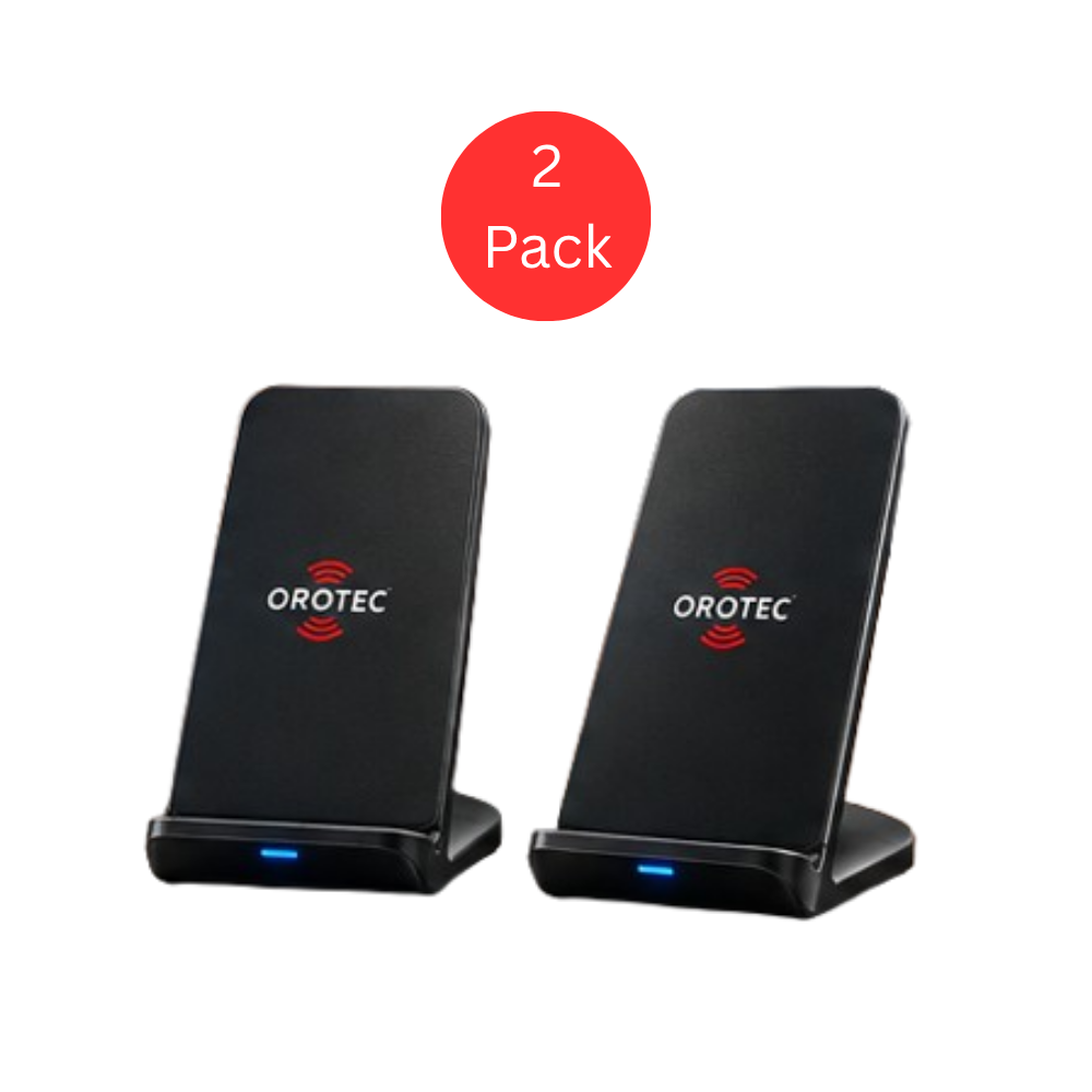 OROTEC NexGen Charge Stand Duo™ 10W Dual-Coil Wireless Charger – 2 Pack