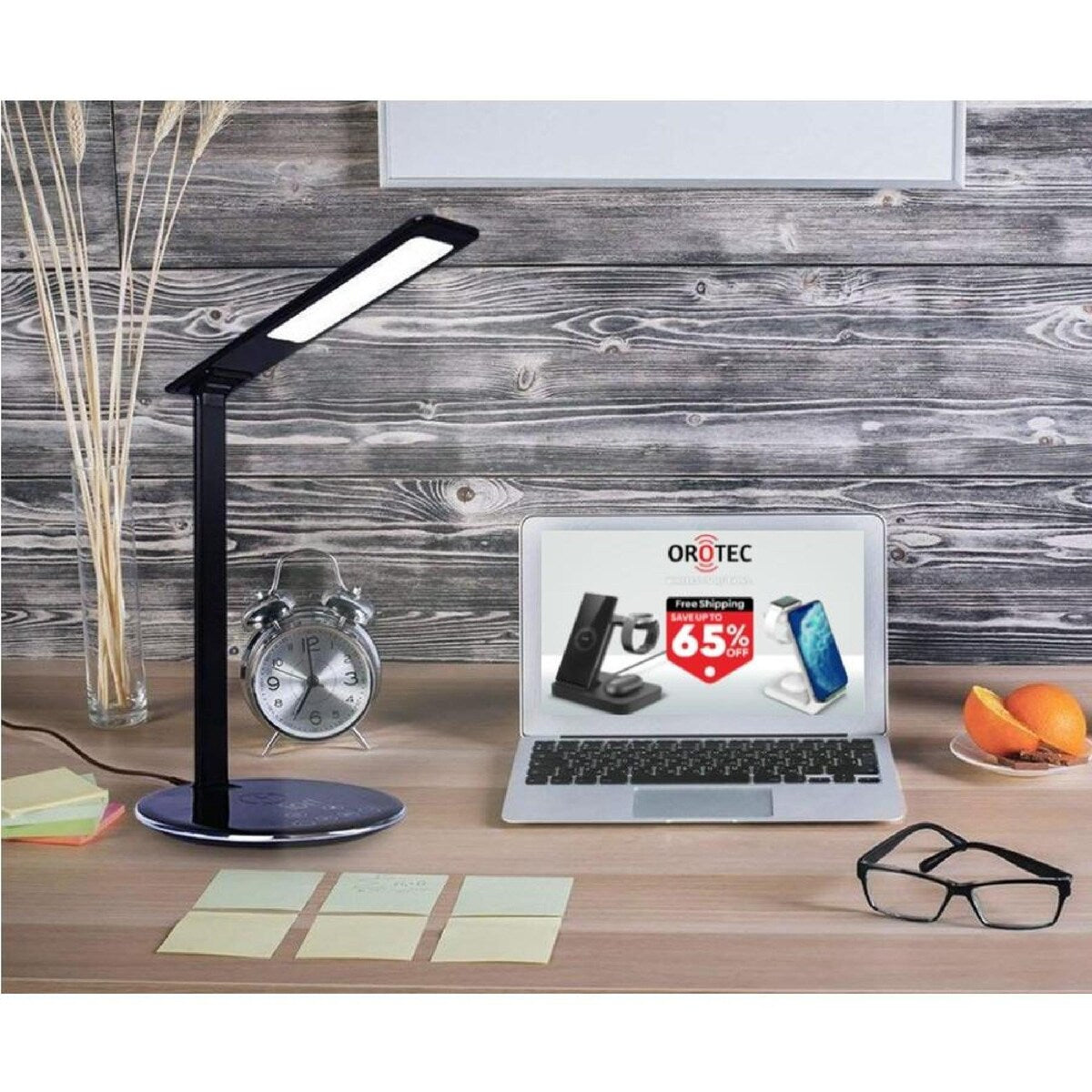 OROTEC LED Desk Light and Wireless Charger Unit