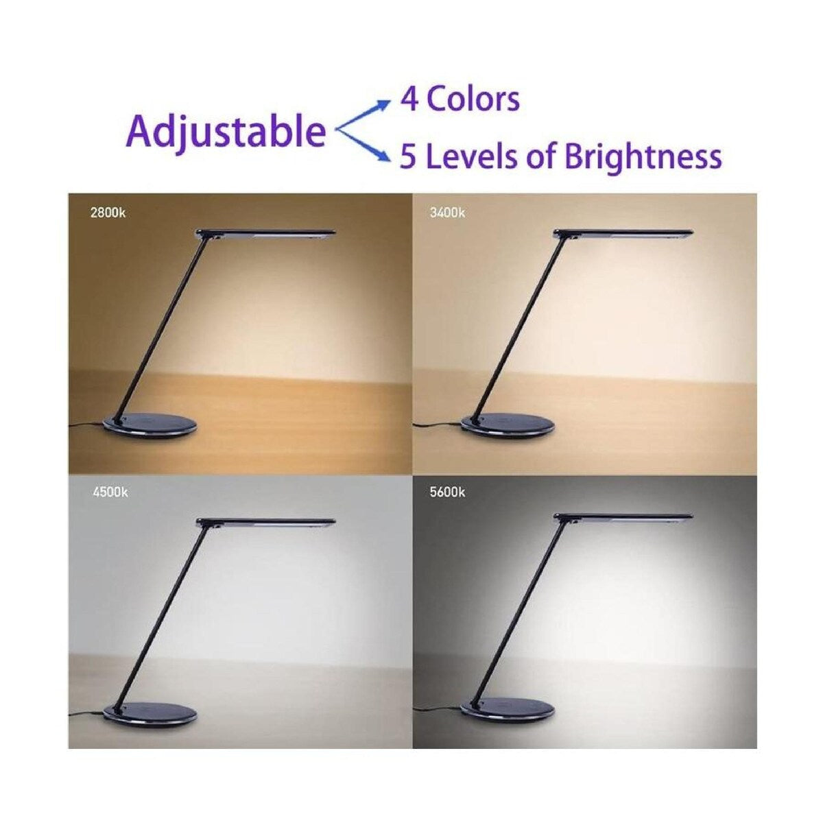 OROTEC LED Desk Light and Wireless Charger Unit