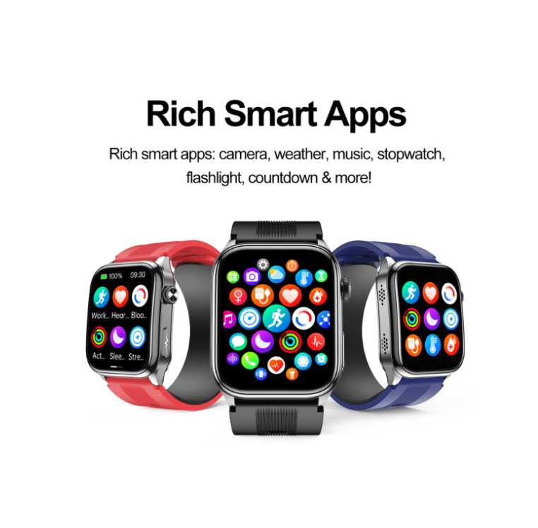 OROTEC Health Smartwatch with Air Pump BP Monitor ECG SOS Calling AMOLED Display