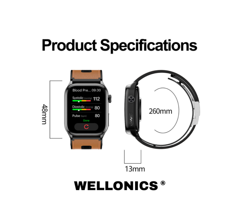 OROTEC Health Smartwatch with Air Pump BP Monitor ECG SOS Calling AMOLED Display