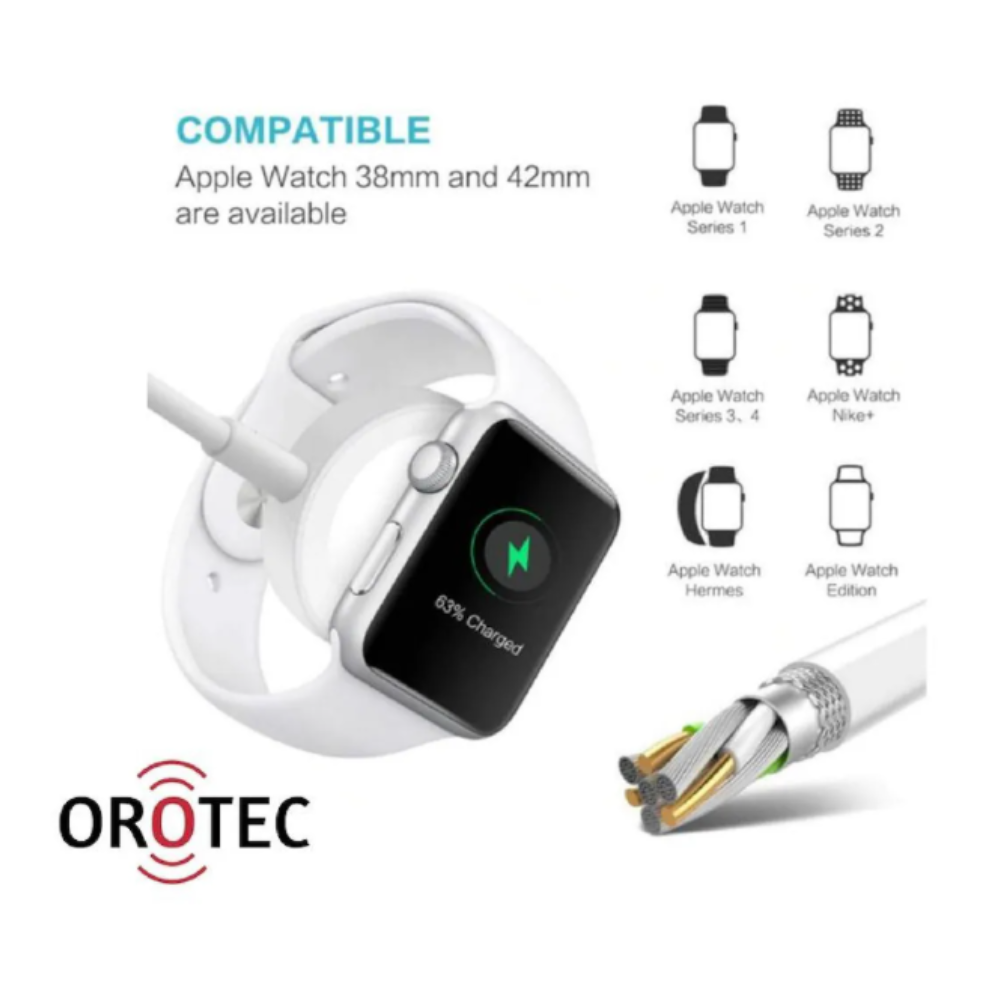 OROTEC WatchCharge Duo™ Magnetic Apple Watch Charger + iPhone Lightning Cable