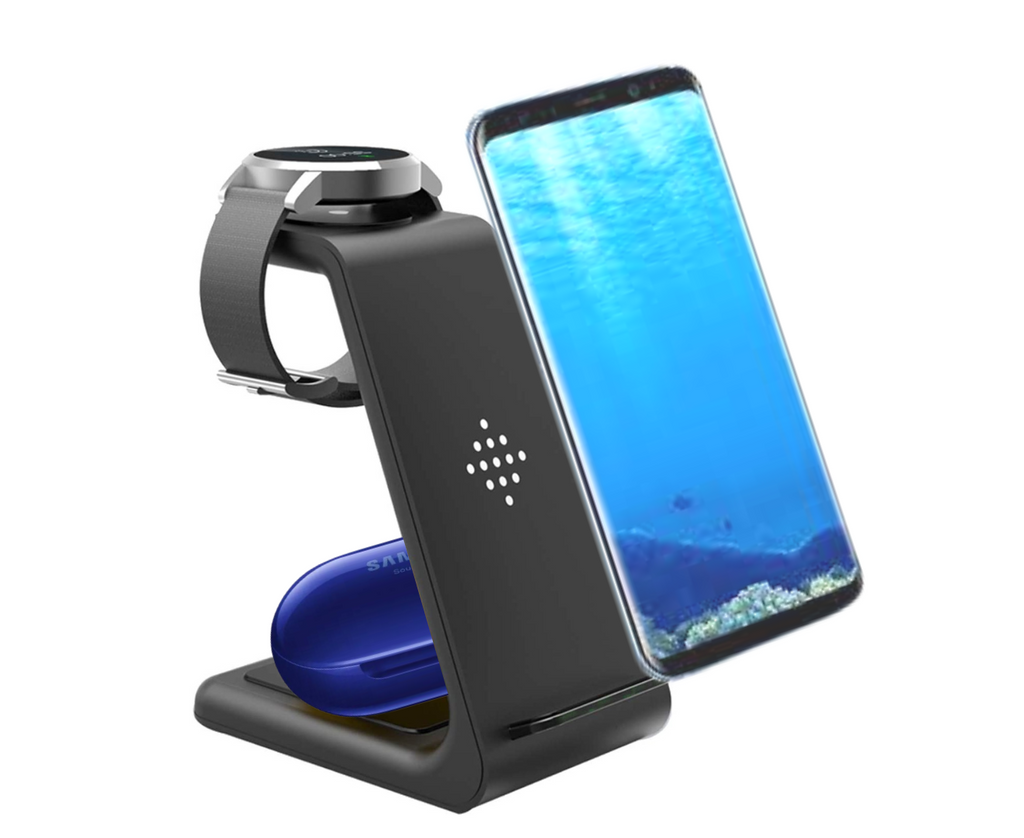 OROTEC 3-in-1 Triple Wireless Charger for Samsung (Galaxy Buds / Galaxy Watch / Smartphone)